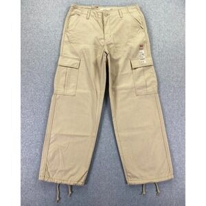 Levi's '94 Baggy Cargo Pants Women's 29 Khaki Straight Leg High Rise Grunge NWT